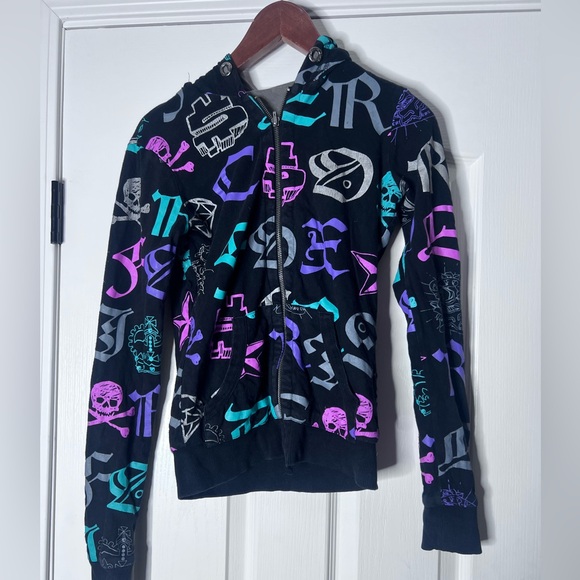 Youth Fox Racing Reversible Hoodie with Vibrant Graphic Accents - XL - Picture 1 of 8